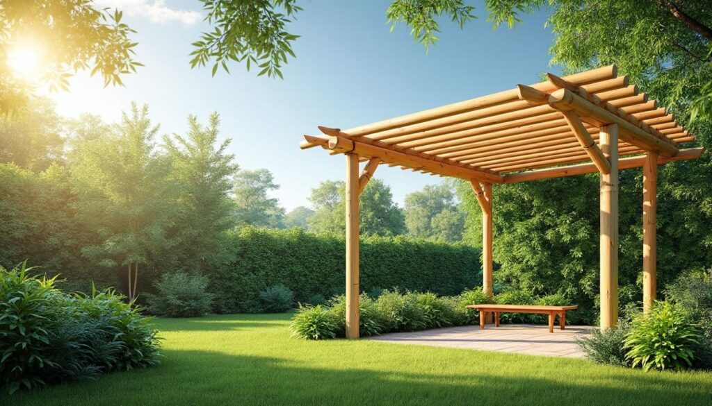 découvrez notre pergola en bambou alliant design naturel et installation facile, pour un espace extérieur élégant et convivial.