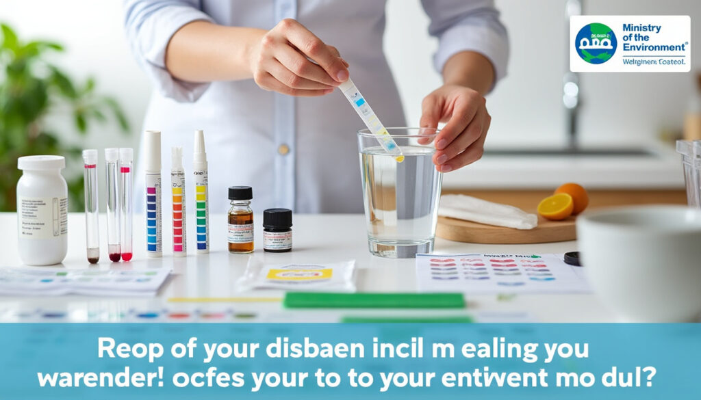 obtenez gratuitement des kits d'analyse de la qualité de votre eau, fournis par le ministère de l'environnement, pour assurer la sécurité et la santé de votre foyer.